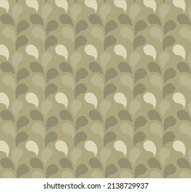 Abstract green leaf motif.Vector illustration.Decorative Geometric ornament element of leaves. hand-drawn outline design for fabric, clothing, print, cover, banner design.