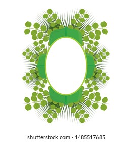 abstract green leaf on a white background