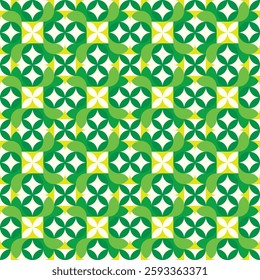 abstract green leaf seamless pattern background.