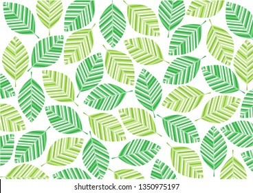  Abstract green leaf stripe background pattern 