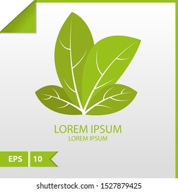 Abstract green leaf vector design logo or icon. Landscape design, garden, Plant, nature and ecology vector logo. Logo  Ecology Happy life Logotype concept .  Graphic Design Editable 