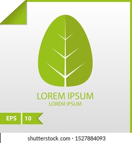 Abstract green leaf vector design logo or icon. Landscape design, garden, Plant, nature and ecology vector logo. Logo  Ecology Happy life Logotype concept . Graphic Design Editable 