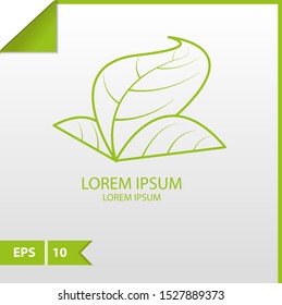 Abstract green leaf vector design logo or icon. Landscape design, garden, Plant, nature and ecology vector logo. Logo  Ecology Happy life Logotype concept . Graphic Design Editable 