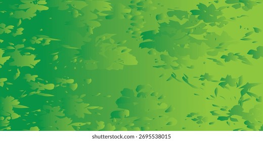 Padrão de folha verde abstrato com fundo gradiente e sobreposição