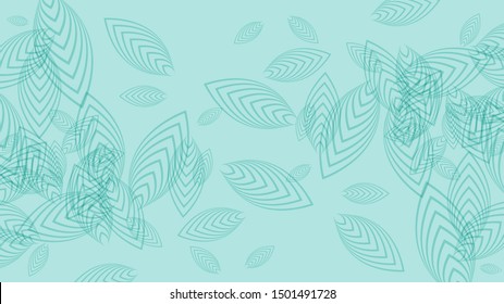 Abstract green leaves background pattern, decorative