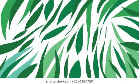 abstract green leaves pattern background