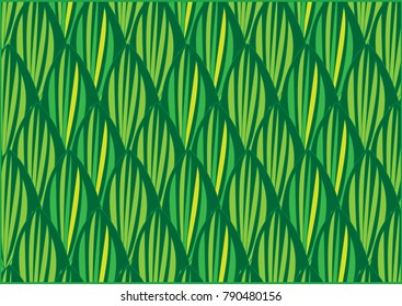Abstract green leaves pattern wallpaper.