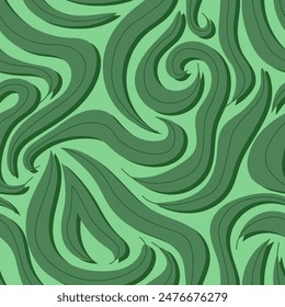 Abstract green leaves seamless pattern, natural floral wallpaper, tropical background
