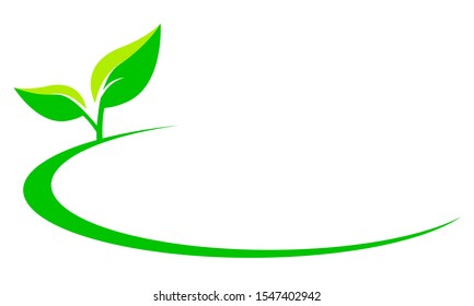 abstract green leaves vector illustration