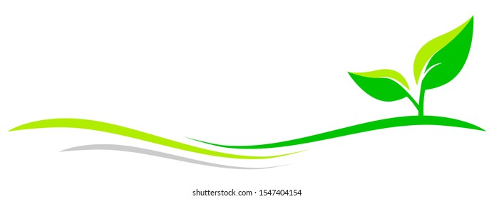 abstract green leaves vector illustration