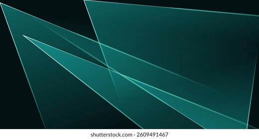Abstract Green Light Background. Polygonal Elegance and Frame Background Designs