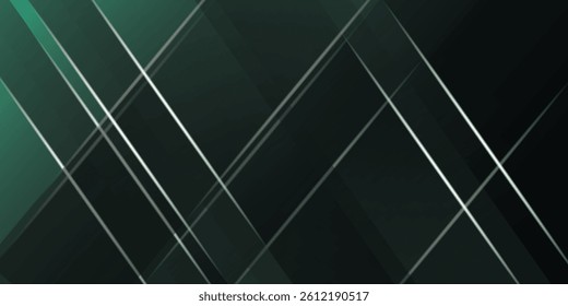 Abstract Green Light Background. Polygonal Elegance and Frame Background Designs