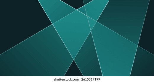 Abstract Green Light Background. Polygonal Elegance and Frame Background Designs