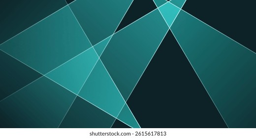 Abstract Green Light Background. Polygonal Elegance and Frame Background Designs
