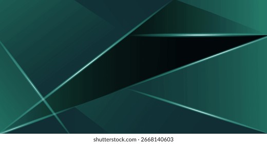 Abstract Green Light Background. Polygonal Elegance and Frame Background Designs. modern eps 10