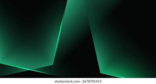 Fondo Abstractas de luz verde. Elegancia poligonal y Diseños de fondo de marco. Composición de Formas dinámicas eps 10.