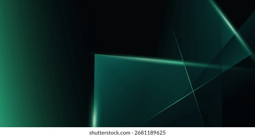 Abstrakter grüner Hintergrund. Polygonale Eleganz und Rahmenhintergrunddesigns