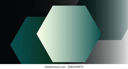 Abstract Green Light Background. Polygonal Elegance modern