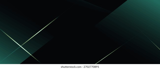Abstract Green Light Background. Polygonal Elegance and Frame Background Designs