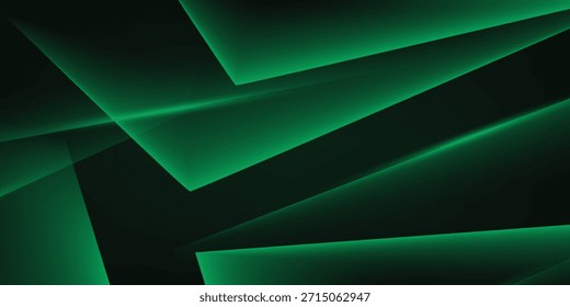 Fondo Abstractas de luz verde. Elegancia poligonal y Diseños de fondo de marco