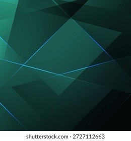 Fondo Abstractas de luz verde. Elegancia poligonal y Diseños de fondo de marco. Vector 