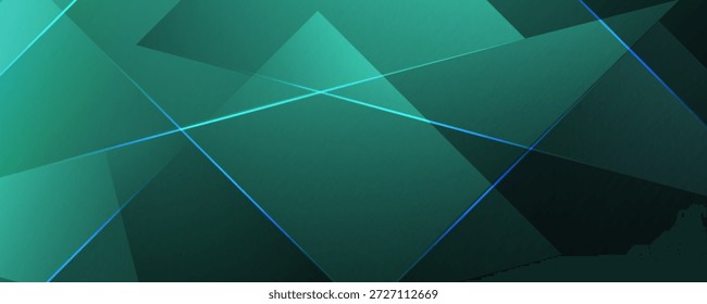 Fondo Abstractas de luz verde. Elegancia poligonal y Diseños de fondo de marco