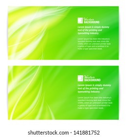 Abstract green light card. Vector illustration, contains transparencies, gradients and effects.