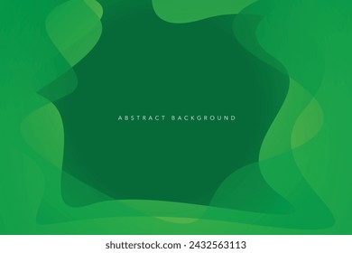 Abstract green light and dark color gradient background. Modern minimalist background design template