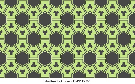 Abstract green light geometric background.Vector seamless pattern