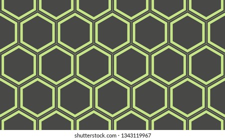 Abstract green light Geometric background.Vector seamless pattern