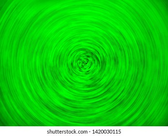 Abstract green light glowing spinning circles vortex or swirl background vector illustration                        