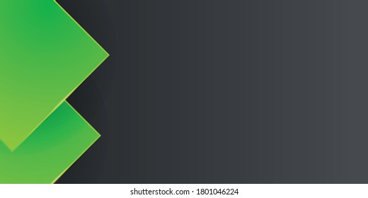 Abstract green light line cross shadow on black blank space design modern futuristic technology background vector illustration