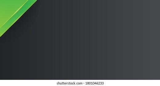 Abstract green light line cross shadow on black blank space design modern futuristic technology background vector illustration