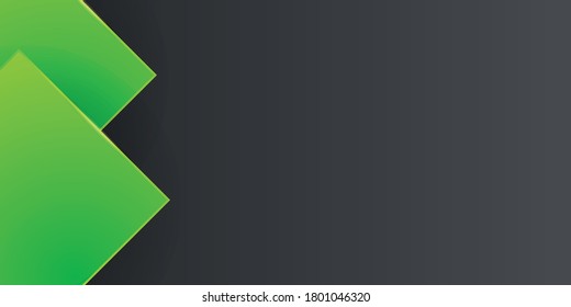Abstract green light line cross shadow on black blank space design modern futuristic technology background vector illustration