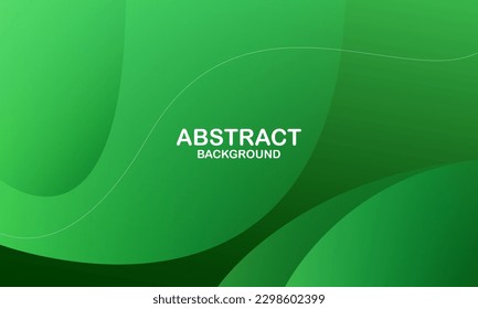 Abstract green light on dark background. Dynamic shapes composition. Eps10 vector