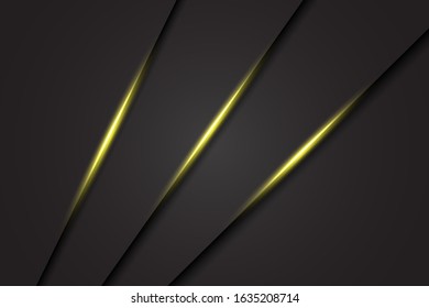 Abstract green light slash triangle on dark grey design modern luxury futuristic technology background vector illustration.
