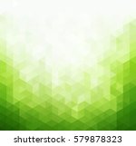 Abstract green light template background. Triangles mosaic