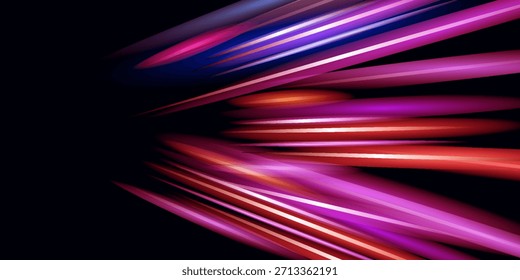 La luz verde Abstractas rastros en la oscuridad, efecto de desenfoque de movimiento