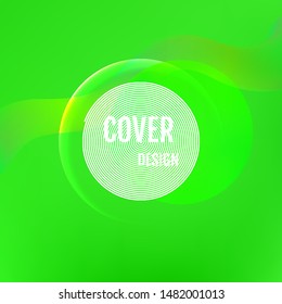 Abstract Green light vector background. Green geometric background.