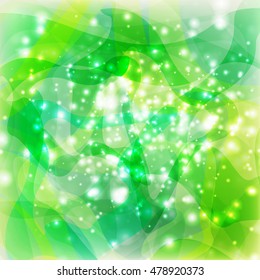 abstract green lights