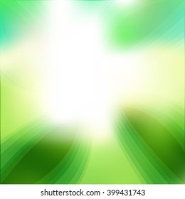 Abstract Green Lights Background.