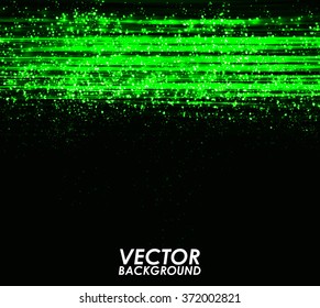 Abstract green lights pattern technology background.
