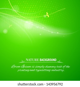 Abstract green lights. Vector illustration.