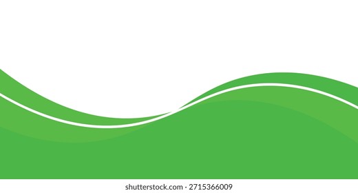 Elemento Abstractas de la curva del fondo de la línea verde con el espacio blanco para el diseño del texto y del mensaje, capas superpuestas, diseño moderno