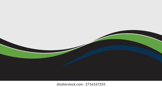 Elemento Abstractas de la curva del fondo de la línea verde con el espacio azul para el diseño del texto y del mensaje, capas superpuestas, diseño moderno