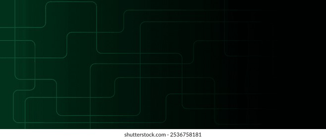 Abstract of green line connection engineering technology concept, vector background 