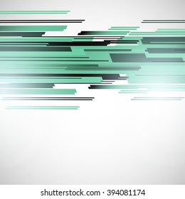 Abstract green line pattern background. Vector illustration.