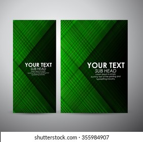 Abstract green line pattern. Graphic resources design template. Vector illustration