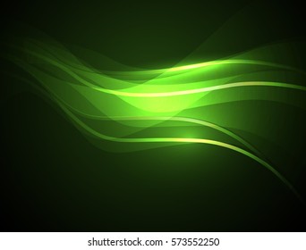 abstract green line wave background