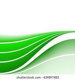Abstract green line wave design background.Vector Abstract technology background web design.